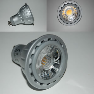 Dimbare GU10 power LED lamp cobverlichting cob spots 6 watt 2800 K
